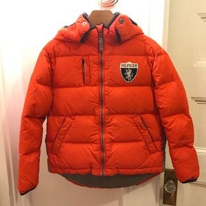 Boy Orange Tommy Hilfiger Down Puffer